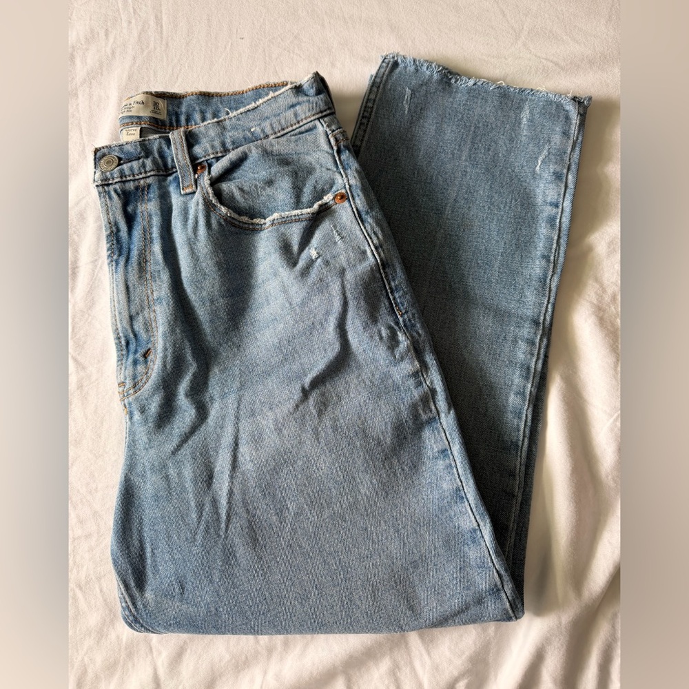 Abercrombie & Fitch Medium Blue Denim Jeans Curve Love